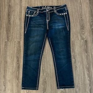 L.A. Idol Blue Ankle Cropped Jeans Classic Style